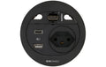 maxCONNECT DIVUS Steckdoseneinheit schwarz 1x Typ 13 1x USB A/C 1x HDMI