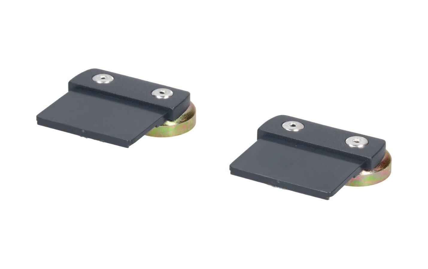maxCONNECT CUBO Befestigungsset flach anthrazit, mit Magnet, 2 Stück