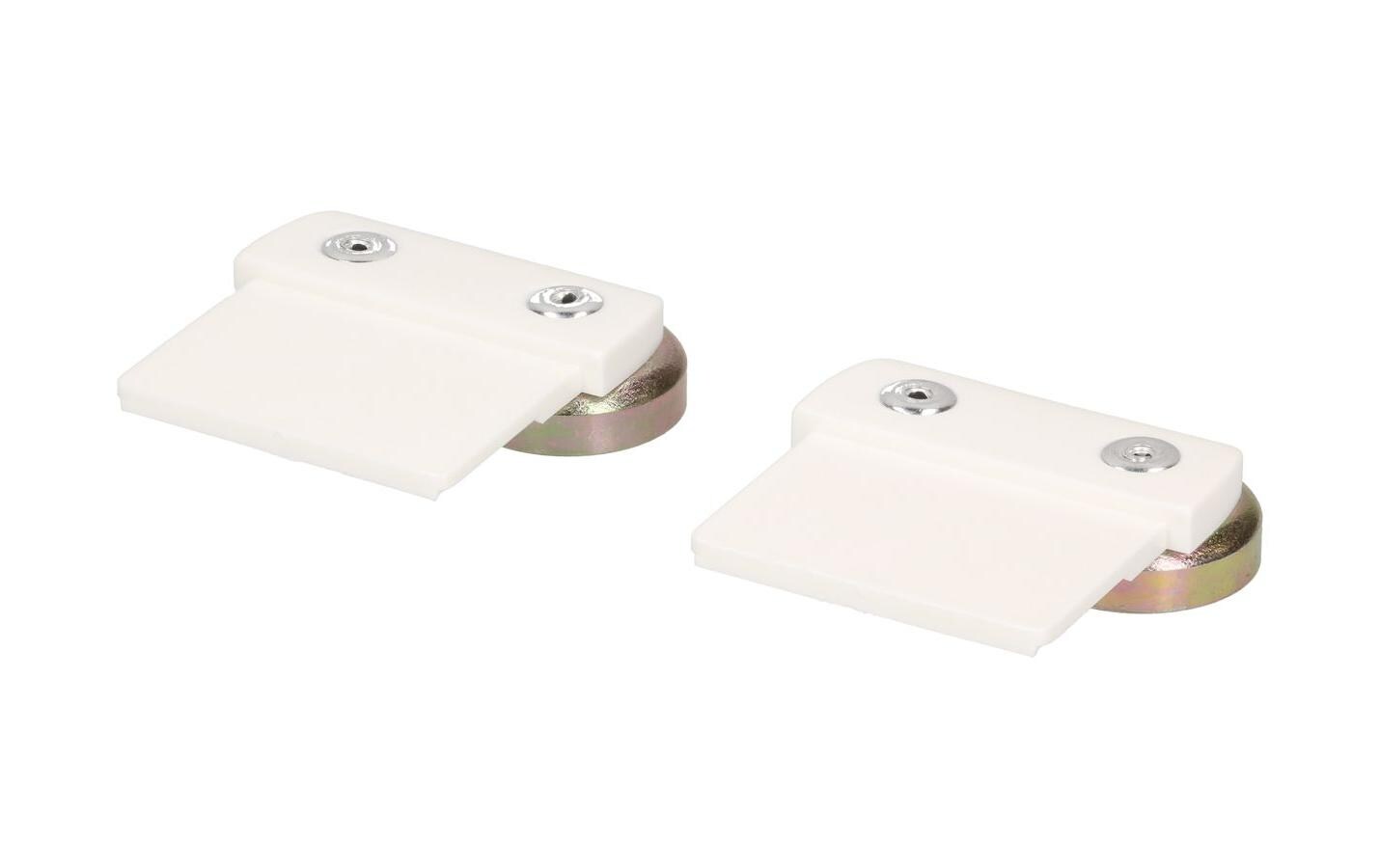 maxCONNECT CUBO Befestigungsset flach weiss, mit Magnet, 2 Stück