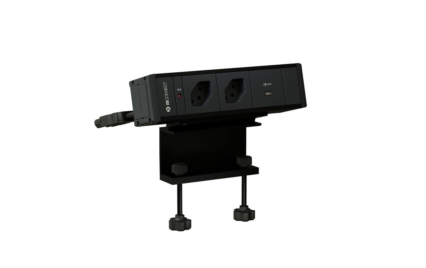 maxCONNECT CUBO T Steckdoseneinheit schwarz 2x Typ 13 1x USB-C 60W