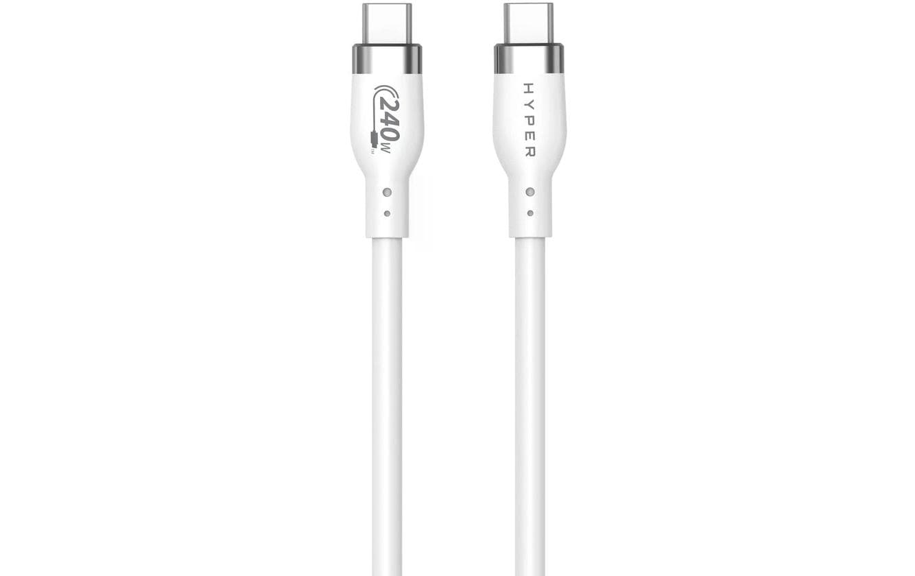 Hyper Silikonkabel USB-C/USB-C, 240W, 1m weiss
