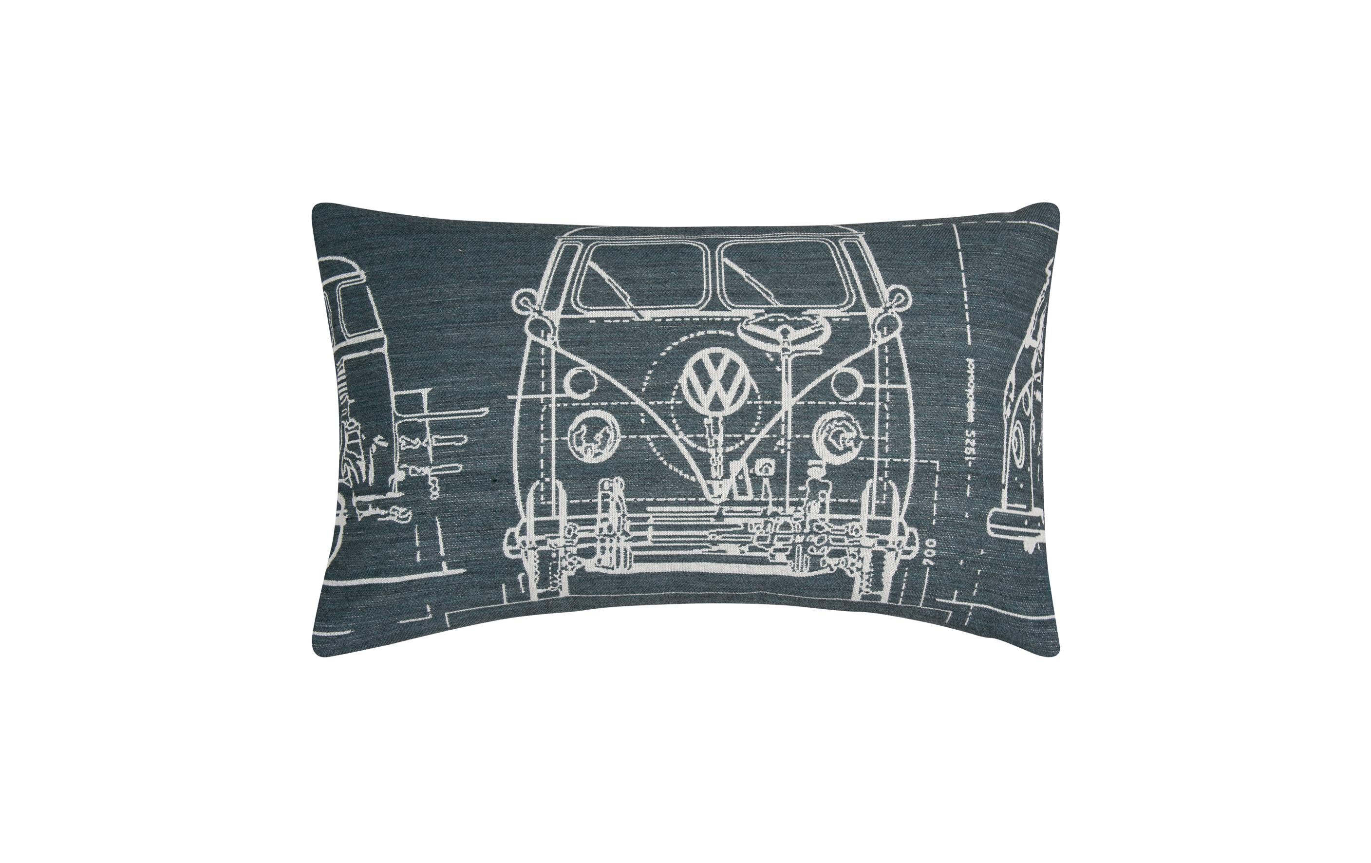 pad Kissenhülle Volk, VW Bus, Grau 35x60cm, verschied. Materialien