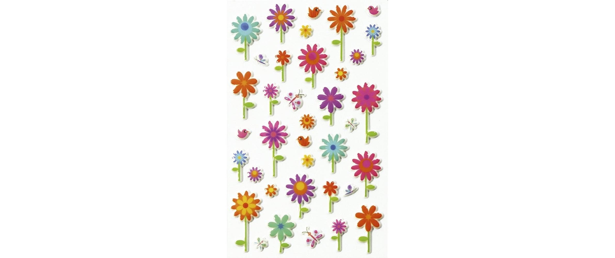 Clairefontaine Sticker Cooky Blumen 1 Stickerbogen, 7.5 x 12 cm