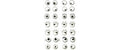 Clairefontaine Sticker Cooky Augen 1 Stickerbogen, 7.5 x 12 cm