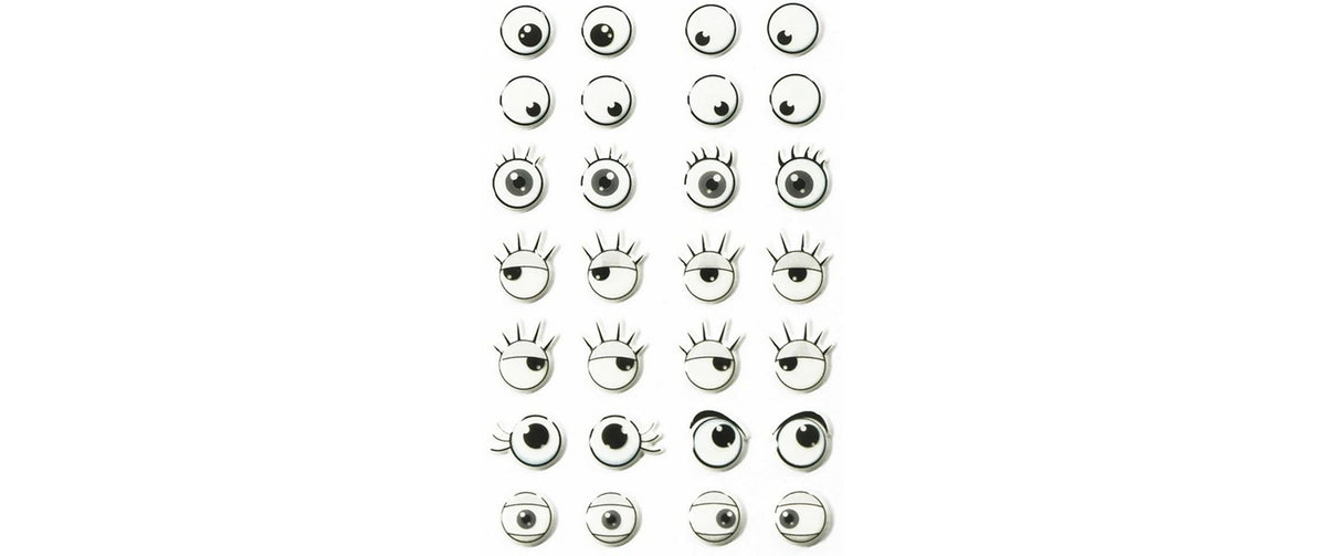 Clairefontaine Sticker Cooky Augen 1 Stickerbogen, 7.5 x 12 cm