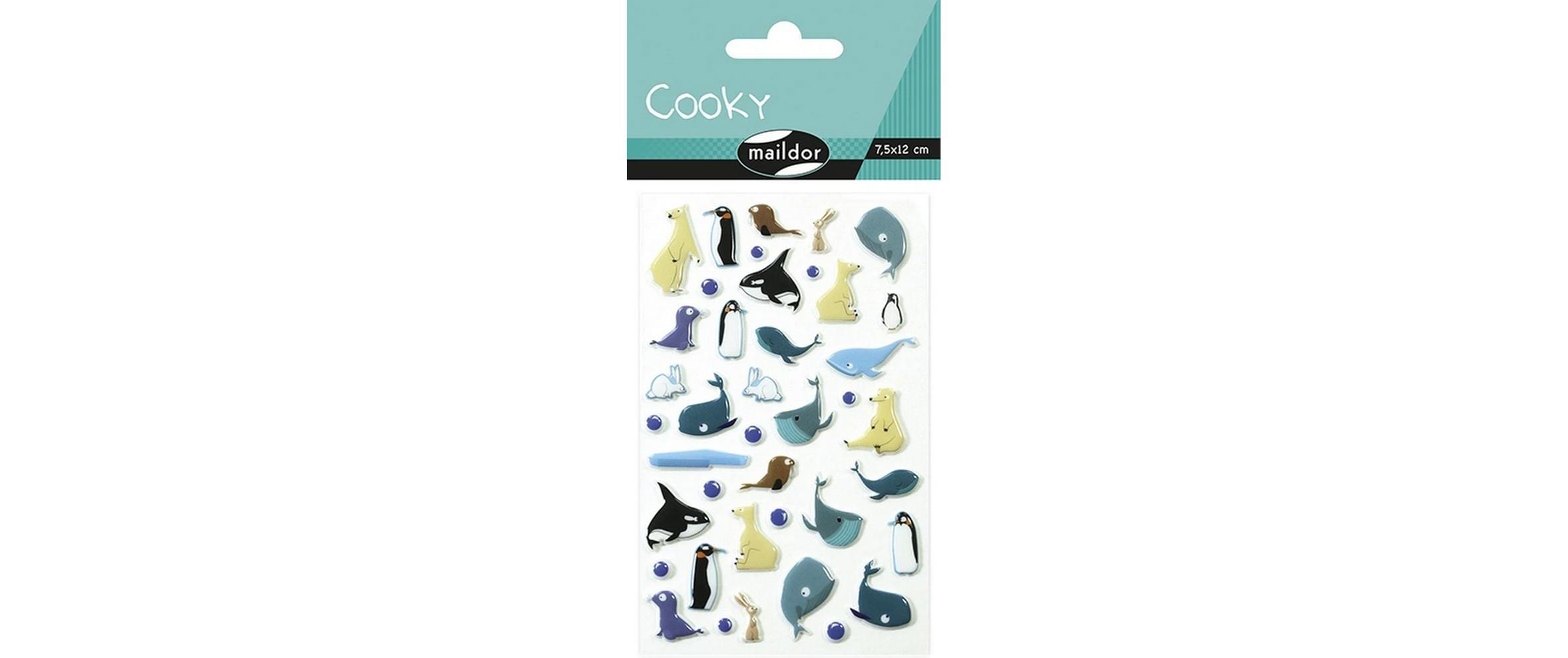 Clairefontaine Sticker Cooky Packeis 1 Stickerbogen, 7.5 x 12 cm