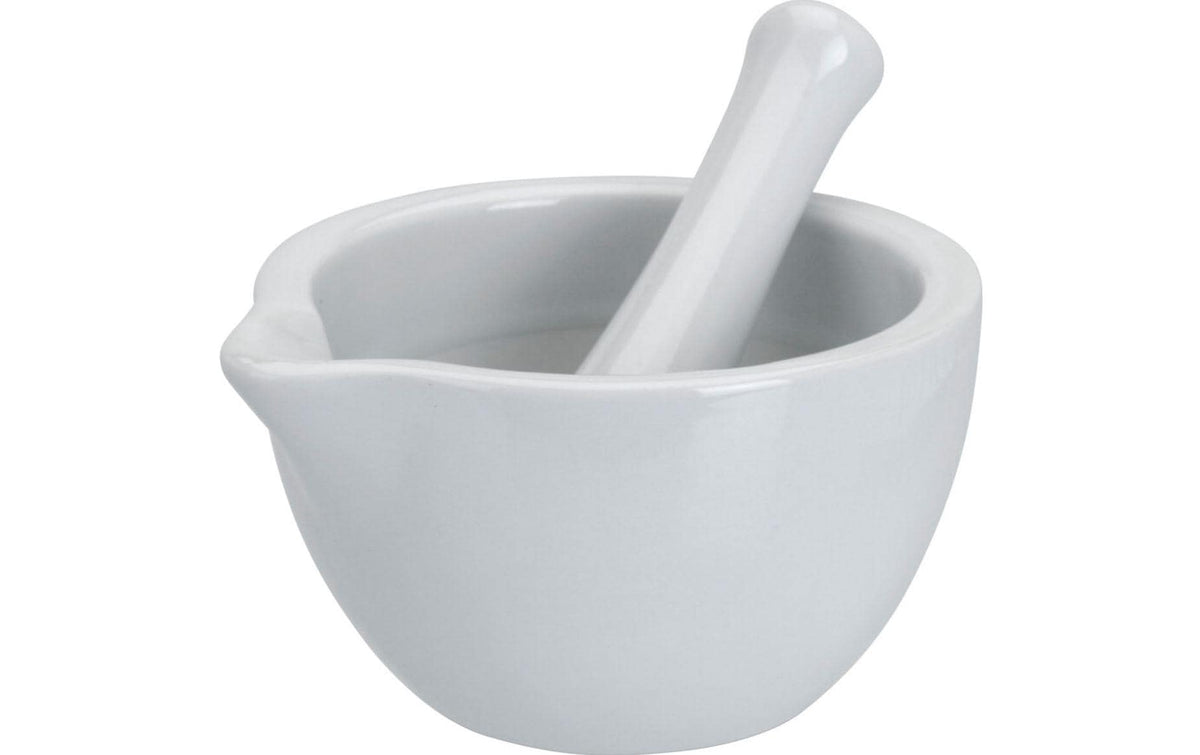 FURBER Mörser und Stössel Set Porzellan, 220ml, 10x6cm