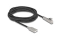 Delock USB 2.0 Type-A zu Type-C gewinkelt Stecker-Stecker, 60W, 3m, LED, transparent