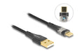 Delock USB 2.0 Type-A zu Type-C Stecker-Stecker, 60W, 3m, transparent