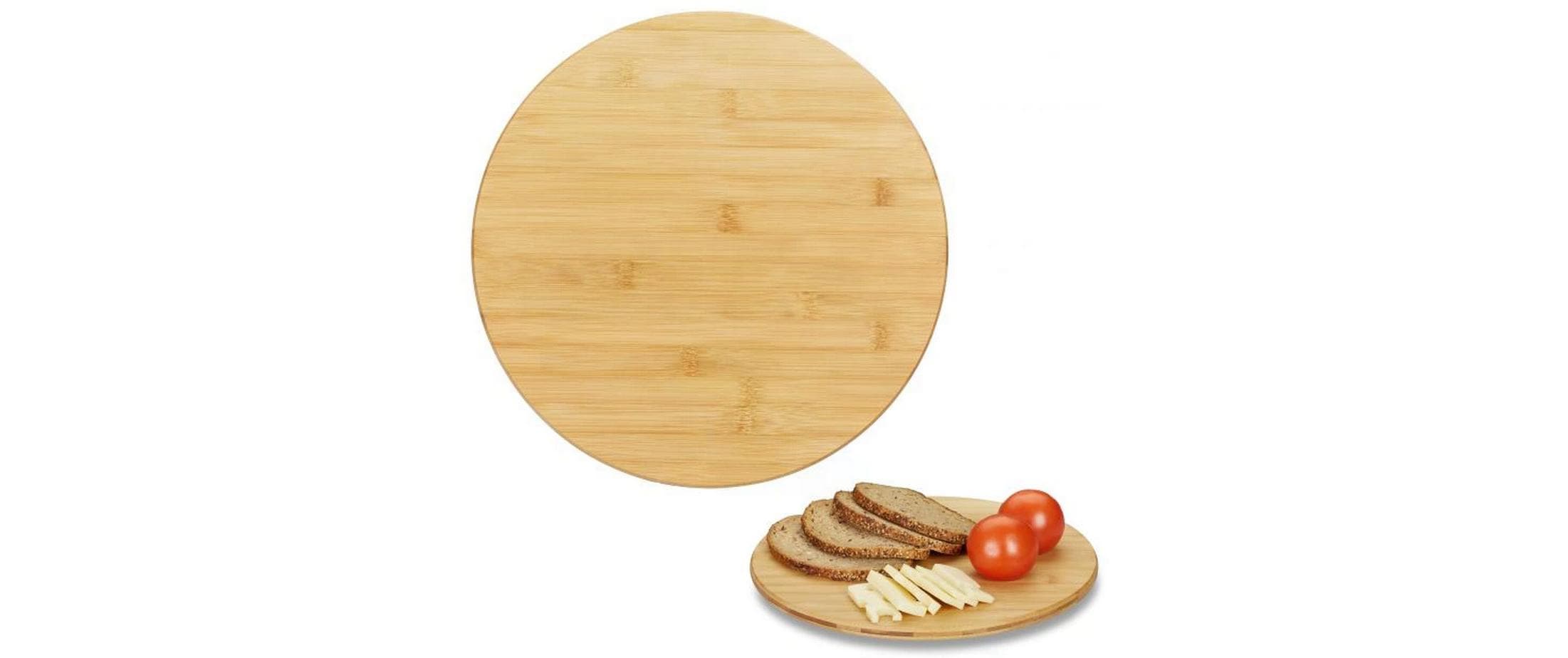 relaxdays Drehteller Bambus 3.5 x 32 cm