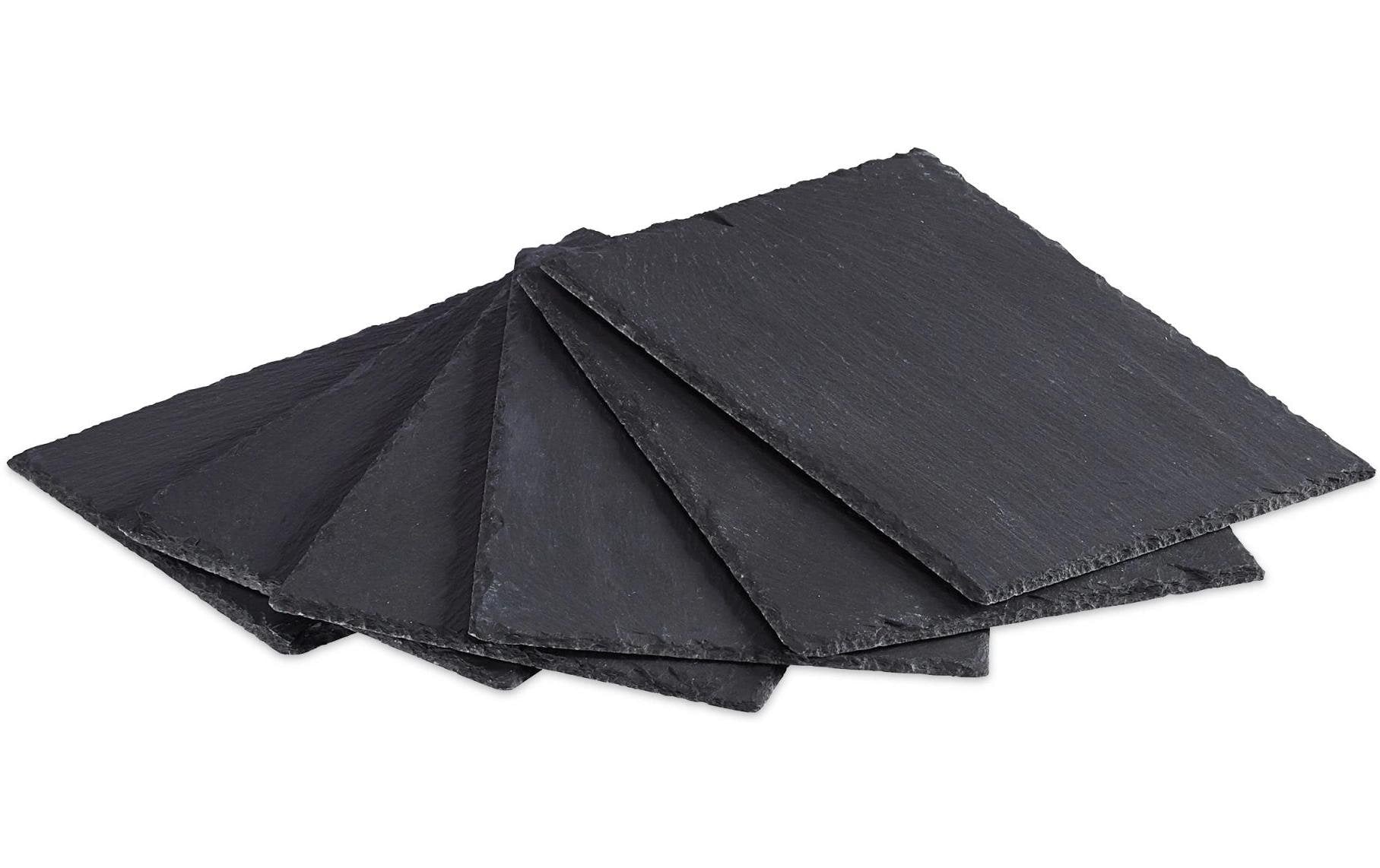 relaxdays Schiefer Platten 6er Set 26 x 16 cm