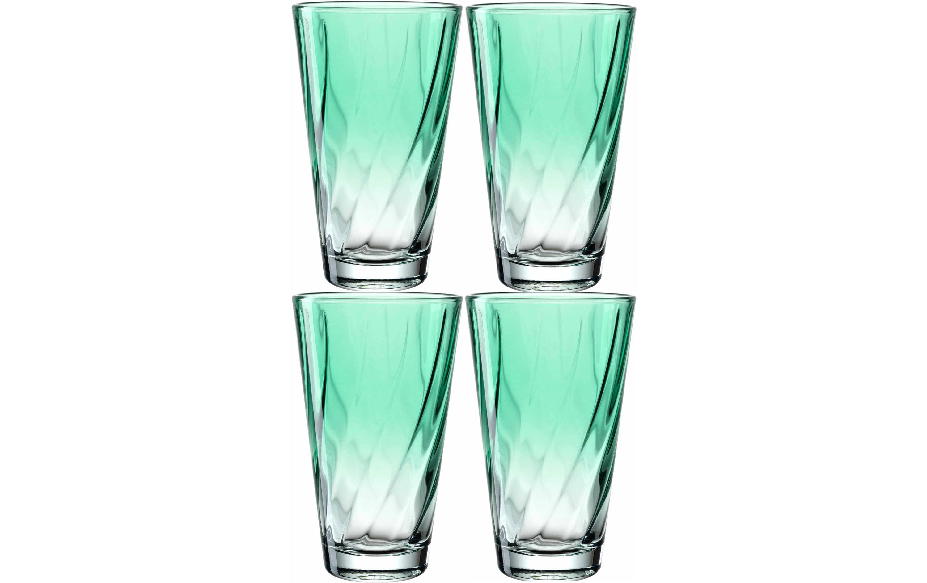 Leonardo Trinkglas Twist, 300ml grün grün, 4 Stück, 300 ml