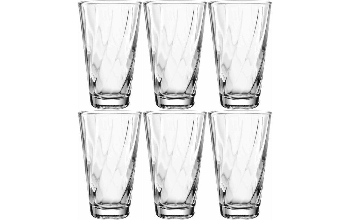 Leonardo Longdrinkglas Twist 300ml klar, 6 Stück, 300 ml
