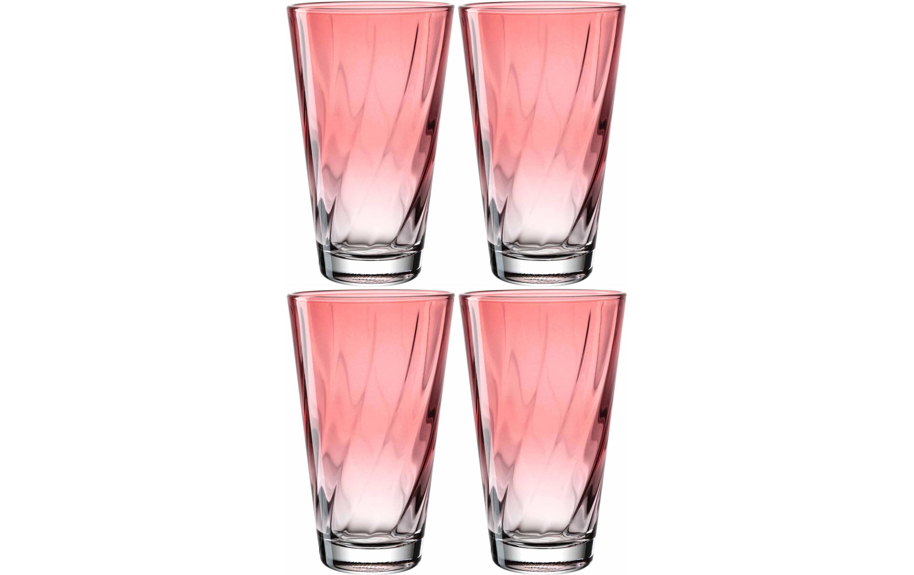 Leonardo Trinkglas Twist, 300ml rot rot, 4 Stück, 300 ml