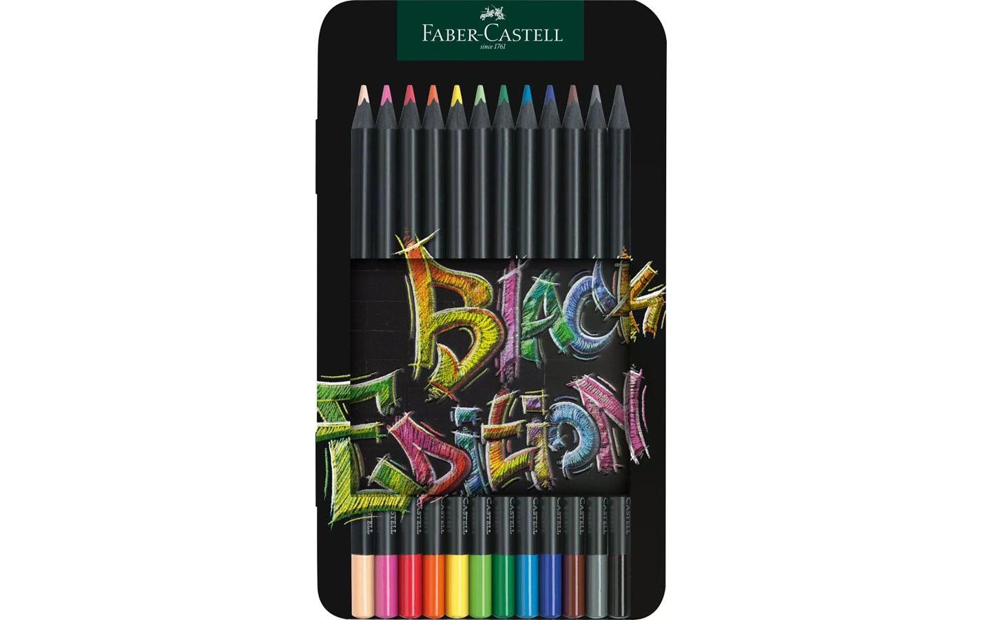 Faber-Castell Farbstifte Black Edition 12er Metalletui