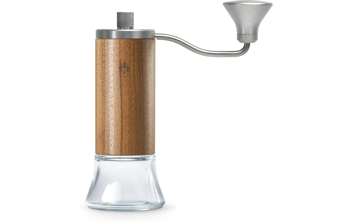 Eureka Kaffeemühle BabyGrinder Walnussholz Handkaffeemühle Walnussholz, GlasBehälter