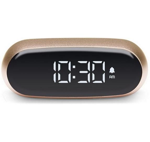 Lexon Digitalwecker Minut LCD, inkl. USB-C Ladekabel, Gold