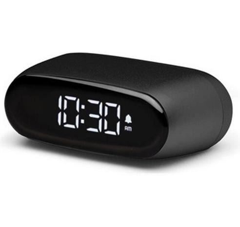 Lexon Digitalwecker Minut LCD, inkl. USB-C Ladekabel, Schwarz