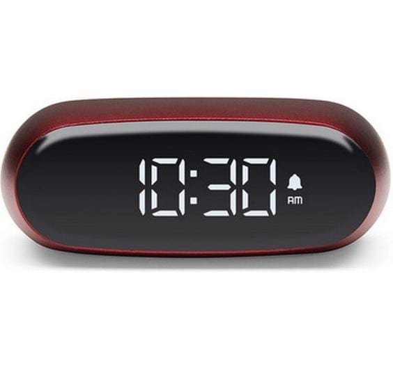 Lexon Digitalwecker Minut LCD, inkl. USB-C Ladekabel, Dunkelrot