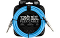 Ernie Ball 6412 Kabel Instrumentenkabel, 3.04 m, blau, Flex