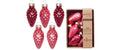 Inge Weihnachtskugel Gentle Pink Zapfen 12 Stück, Glas, 4.5 cm