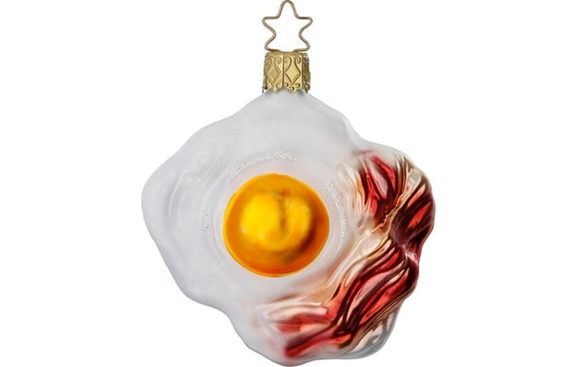Inge Weihnachtskugel Bacon & Ei Glas, D: 8 cm, handarbeit