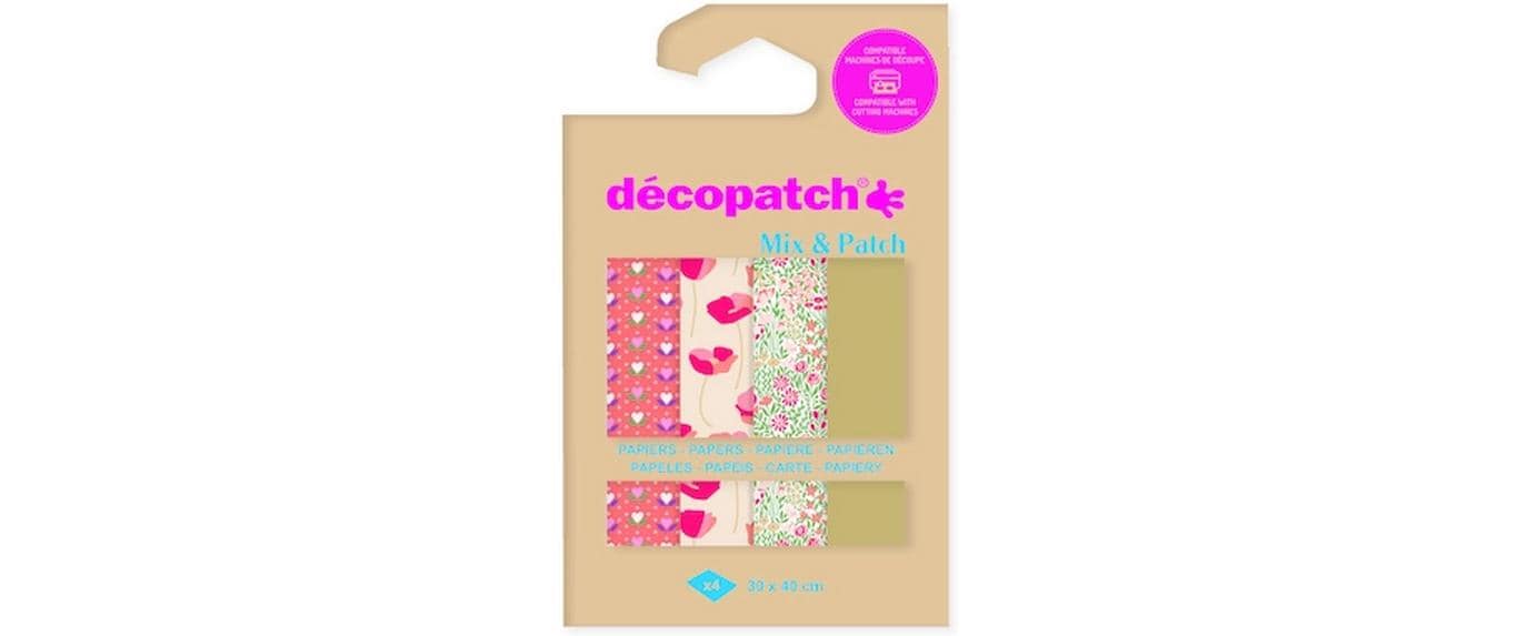 décopatch Papier 30 x 40 cm, 4 Blatt Set, 35g, ab 5 Jahren