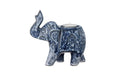 Bloomingville Oliphant Teelichthalter Blue L15xH8xB14.5 cm, Steingut