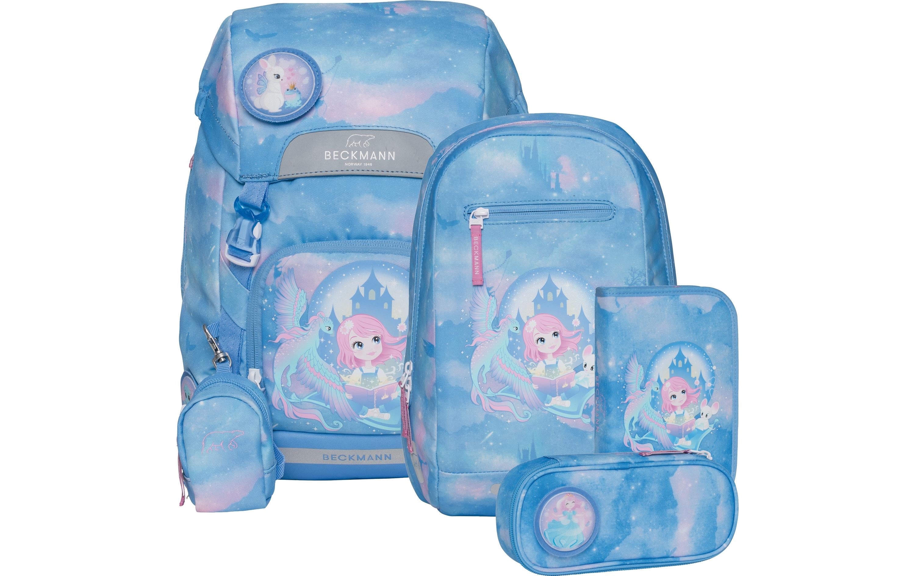 Beckmann Schulrucksack Classic Set Fairytale, 6-teilig