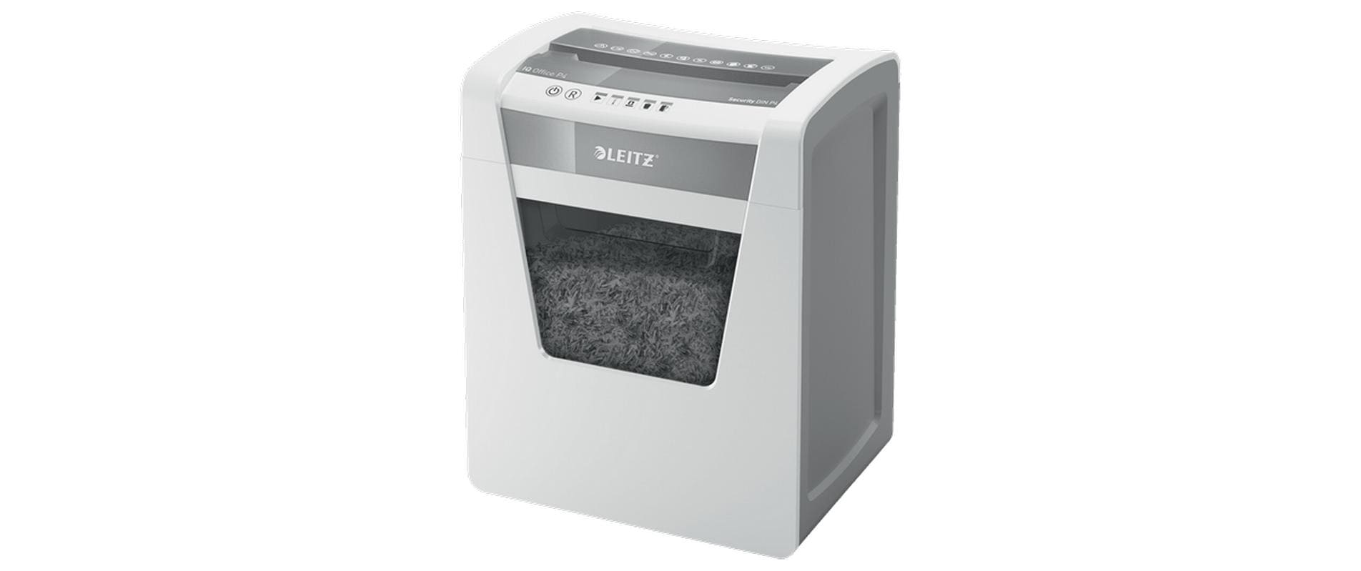 Leitz Aktenvernichter IQ Office P-4, 15 Blatt, grau/weiss