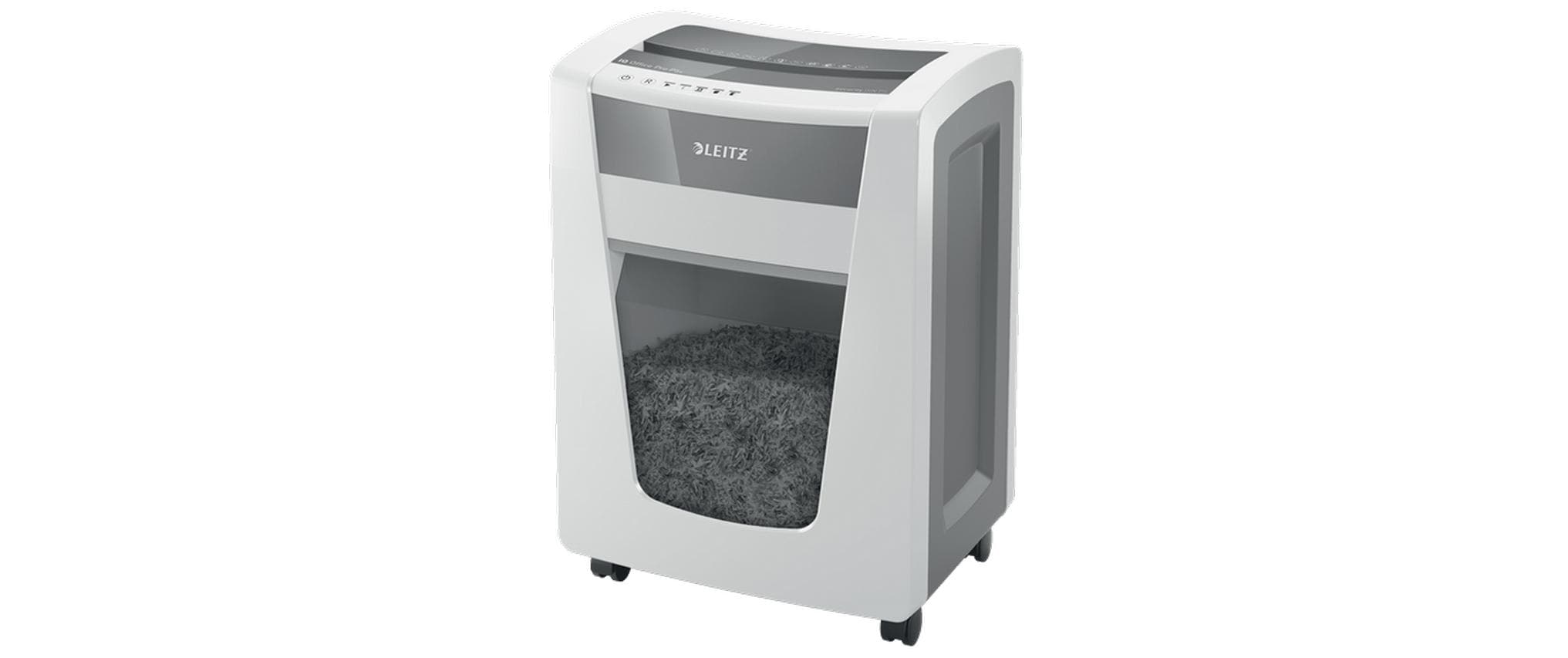 Leitz Aktenvernichter IQ Office Pro P-5+, 7 Blatt, grau/weiss