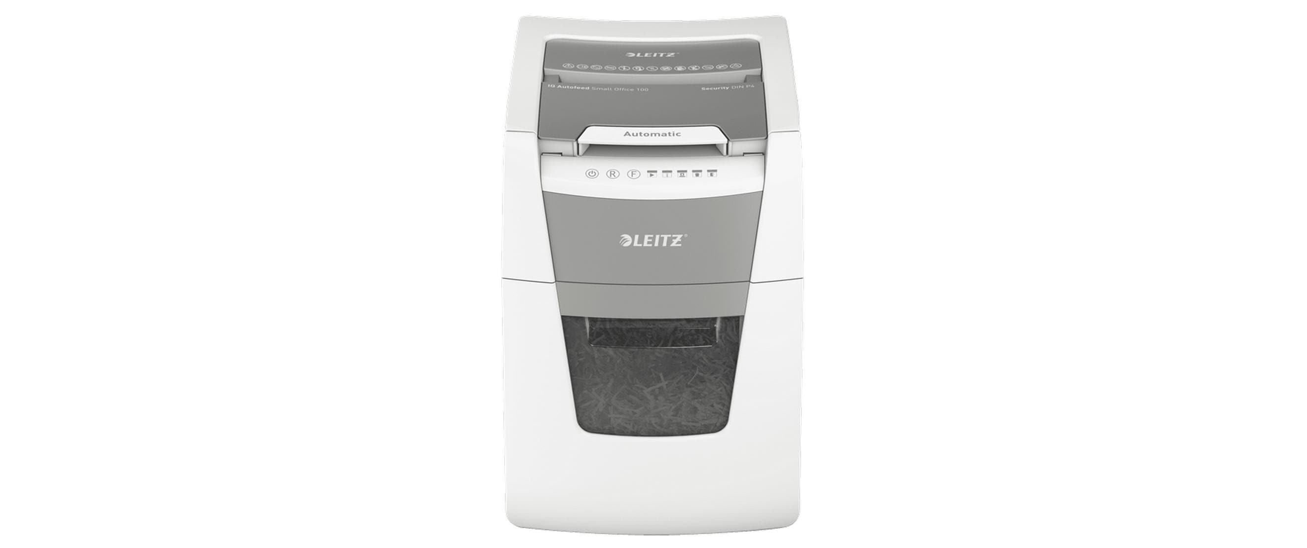 Leitz Aktenvernichter IQ Autofeed Office100 P-4, 100 Blatt
