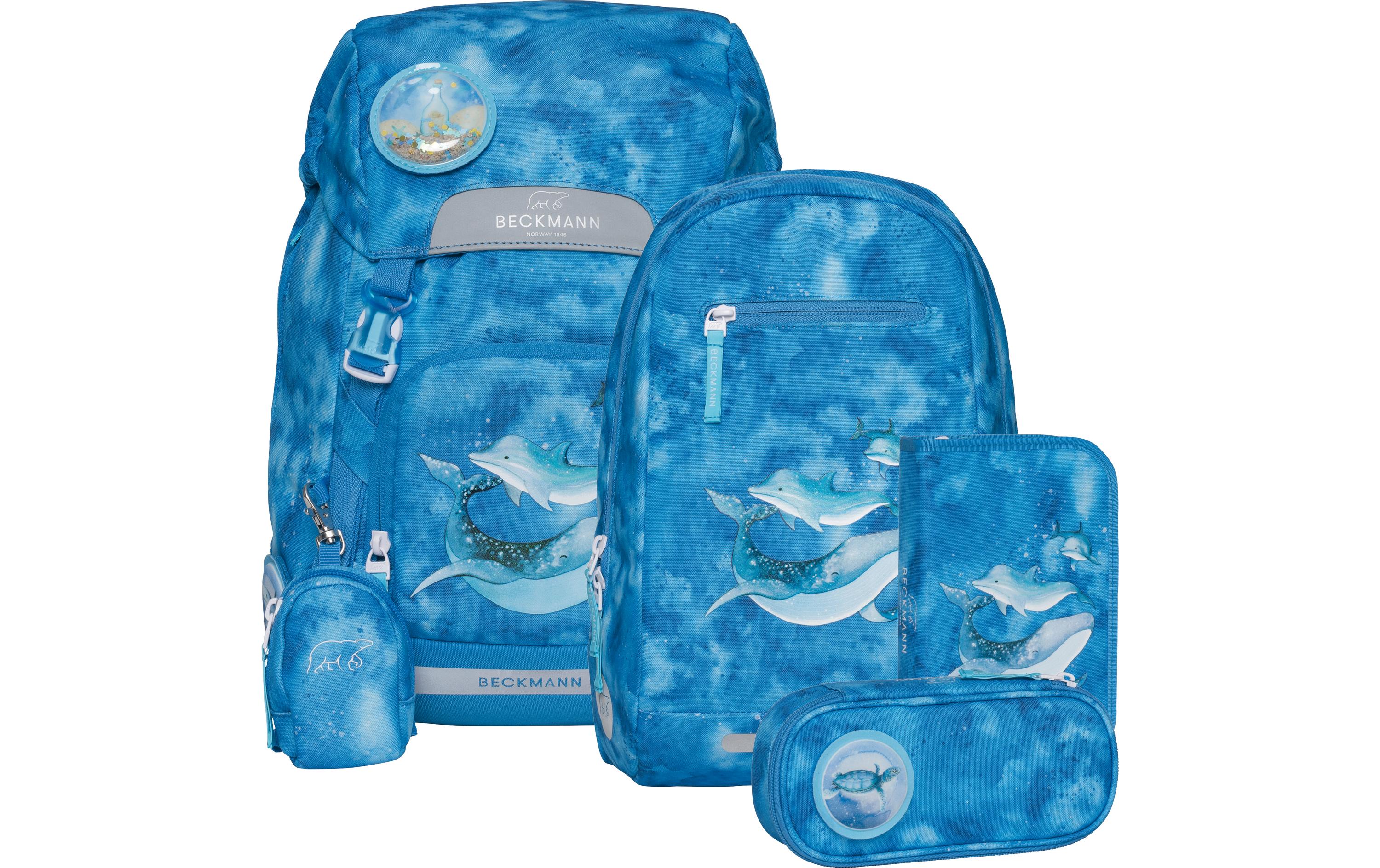 Beckmann Schulrucksack Classic Set Ocean, 6-teilig