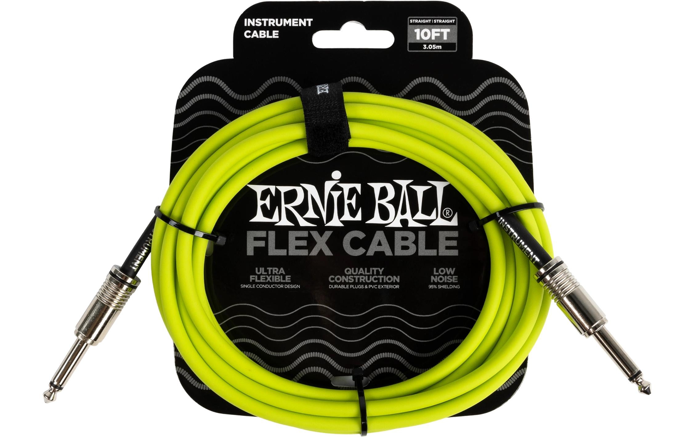 Ernie Ball 6414 Kabel Instrumentenkabel, 3.04 m, grün, Flex