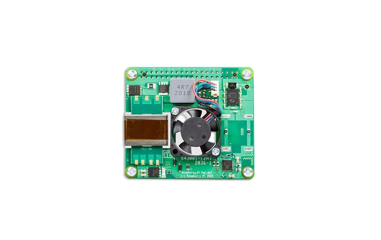 Raspberry Pi PoE+ HAT, für 4B, 3B macht den Raspberry PoE fähig