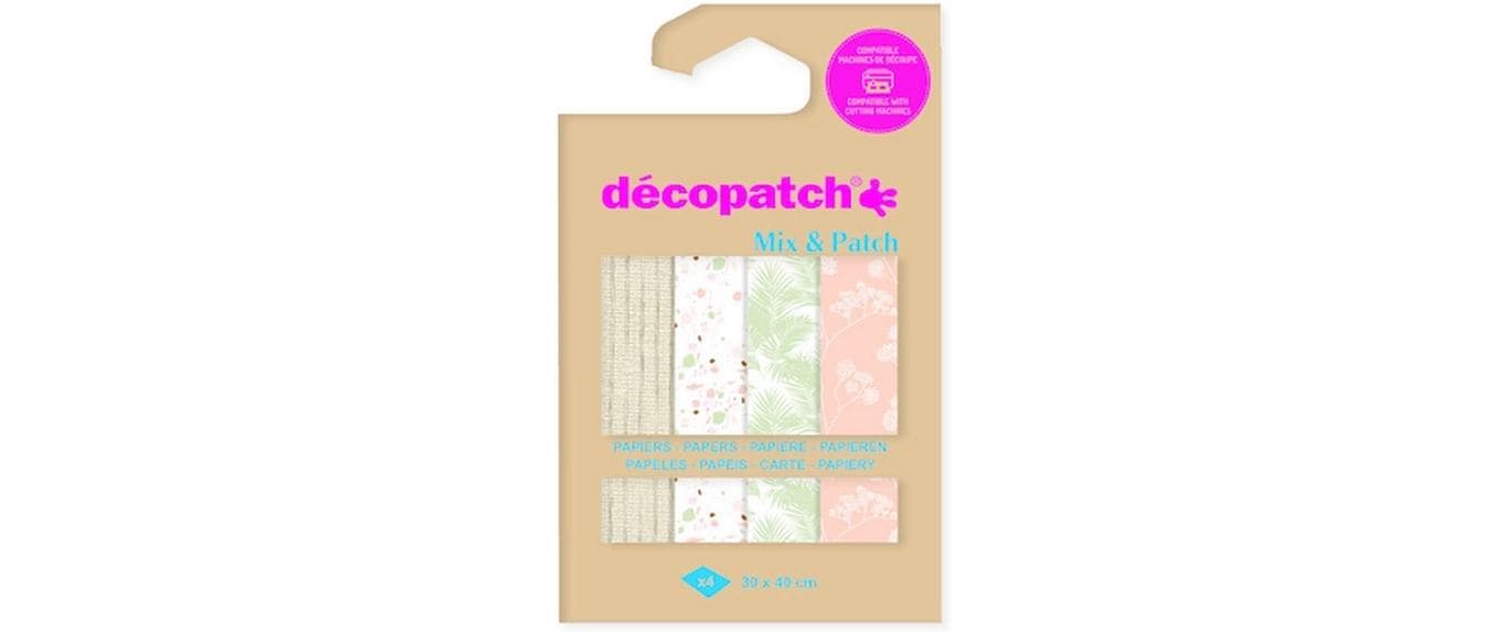 décopatch Papier 30 x 40 cm, 4 Blatt Set, 35g, ab 5 Jahren