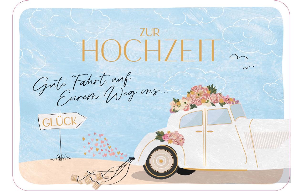 ABC Grusskarte Hochzeit Format B6, 125 x 176 mm, mit Couvert