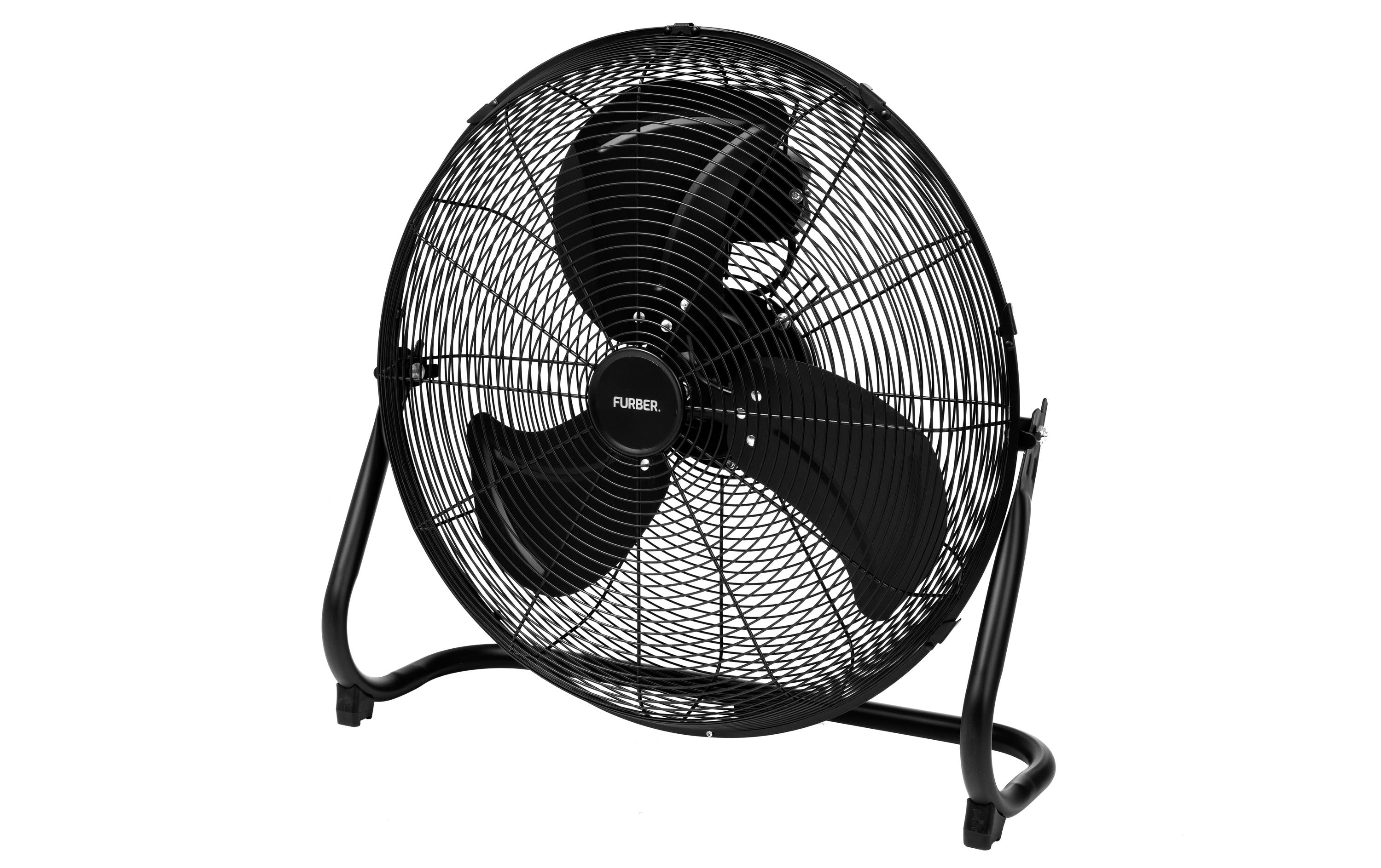 FURBER Bodenventilator Vayu-Industry 20 Neigung einstellbar, 125W, Schwarz Satin
