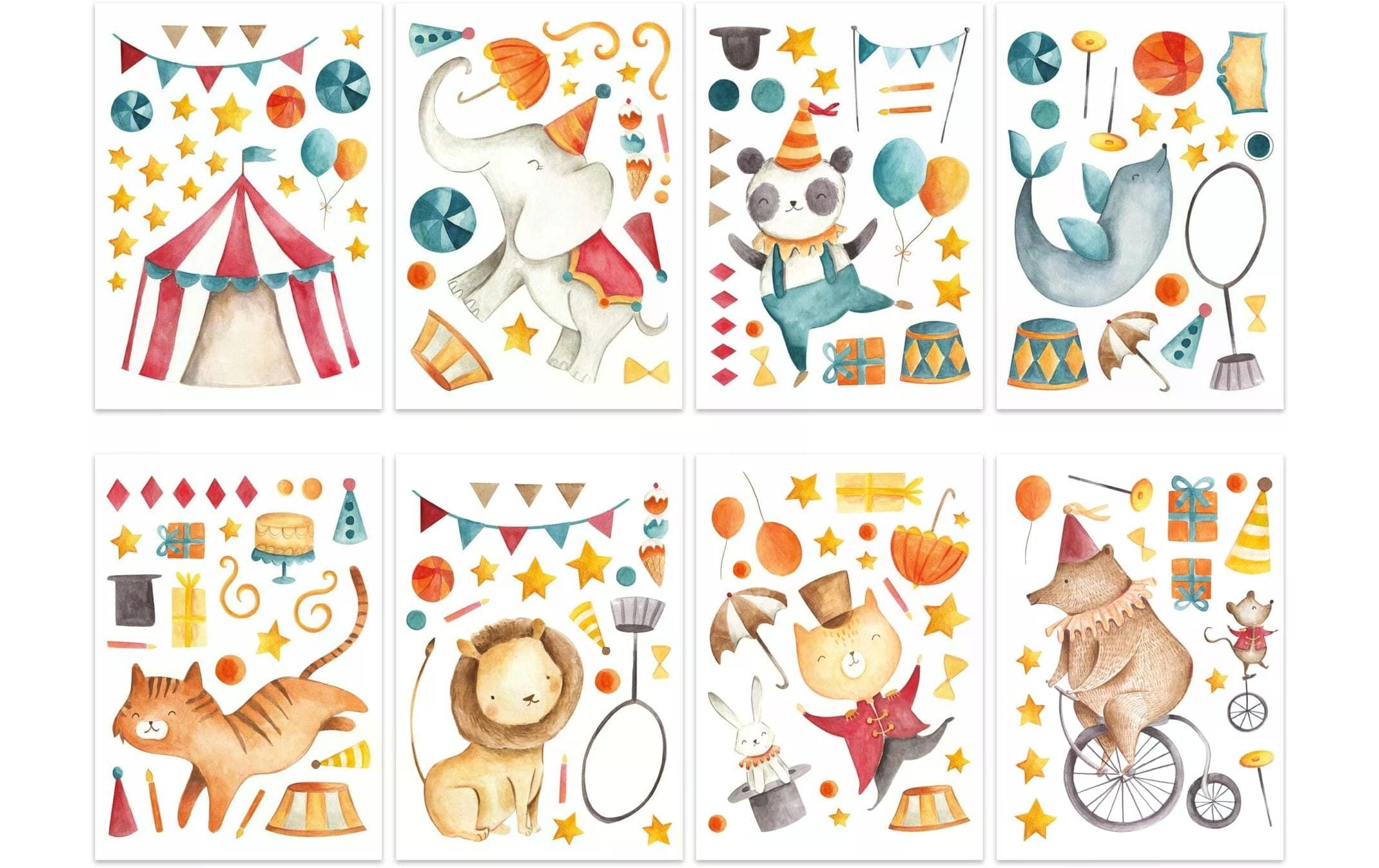 Wandtattoos-Set Zirkus