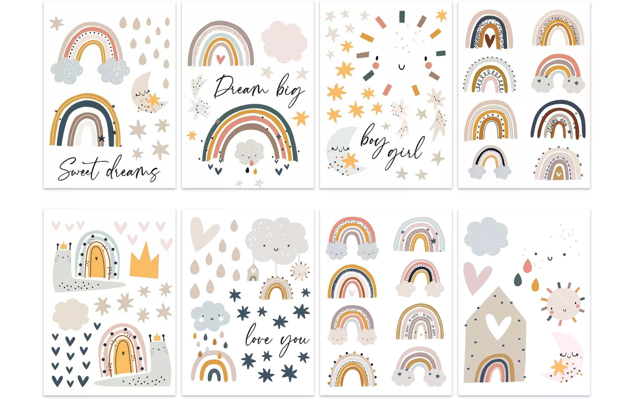 Wandtattoos-Set Regenbogen