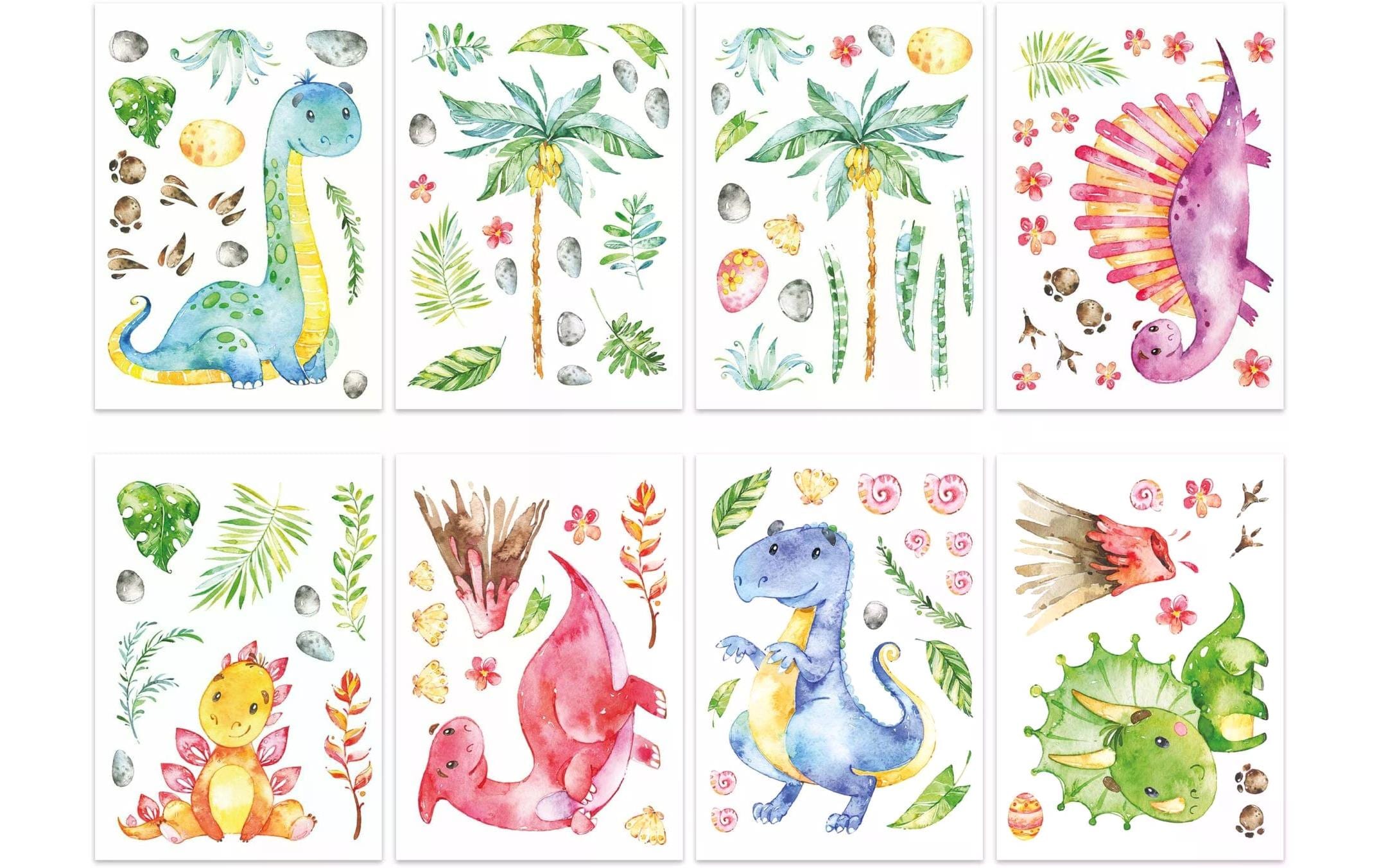 Wandtattoos-Set Dinosaurier
