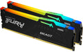 FURY Beast RGB DDR5 32GB 2-Kit 6000MT/s EXP 2x 16GB, CL36-44-44, 1.35V, 288Pin, EXPO