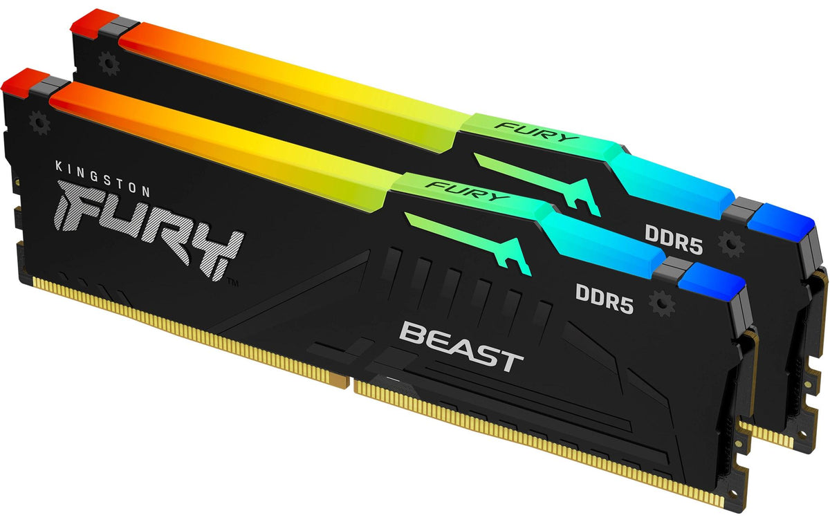 FURY Beast RGB DDR5 64GB 2-Kit 5200MT/s EX 2x 32GB, CL40-40-40, 1.25V, 288Pin, EXPO