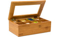 relaxdays Teebox Bambus 9 x 28 x 16 cm