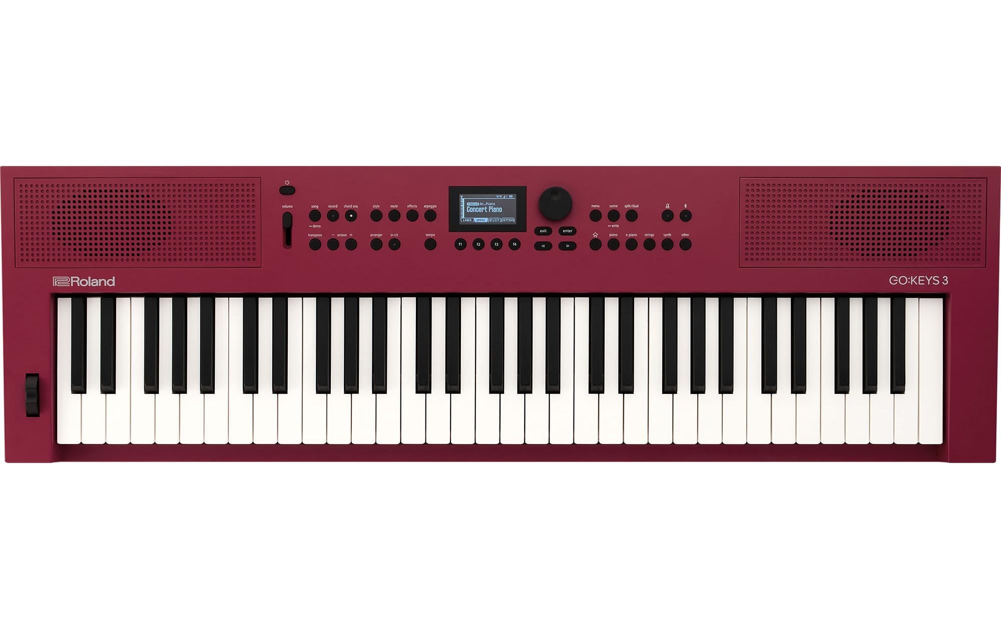 Roland GO:KEYS 3 Dark Red Music Creation Keyboard, 61-Tasten, rot