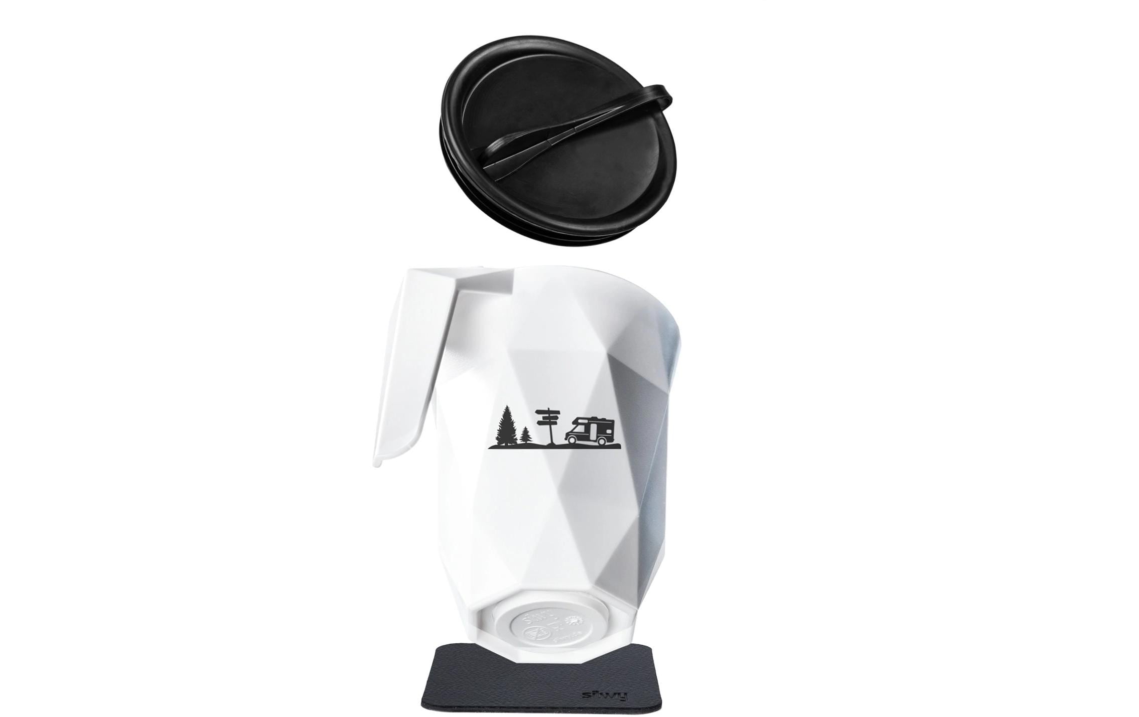 silwy Magnet-Kunststoff-Henkeltasse TO-GO CAMPING BLACK