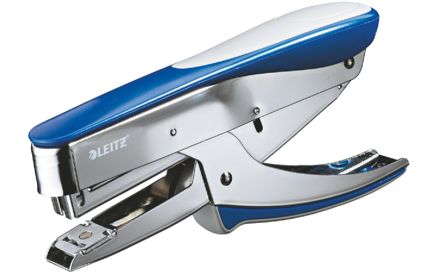 Leitz grosse Heftzange Oberlademechanik blau, 30 Blatt