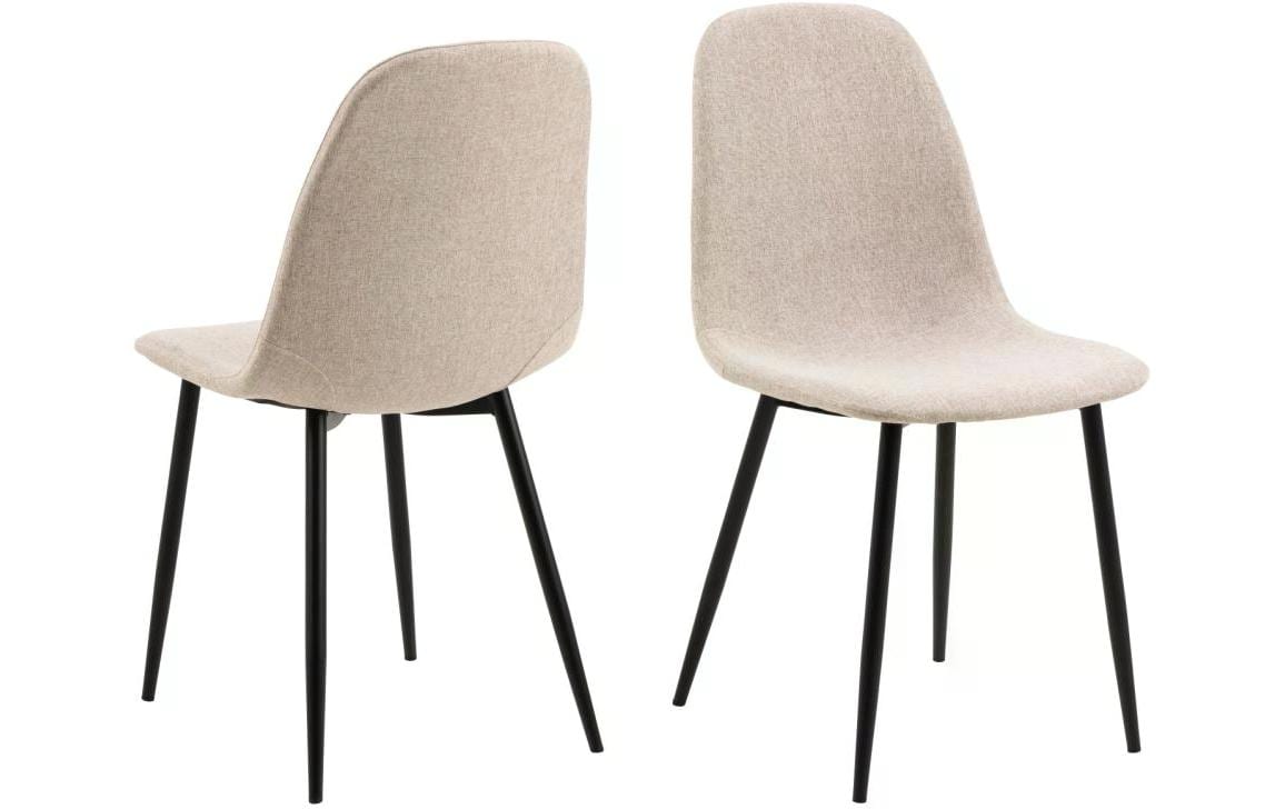 AC Design Esszimmerstuhl Celia 4 Stück Stahl/Polyurethan, Beige