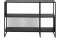 AC Design Regal Strington Stahl, 120x35x83 cm, Schwarz