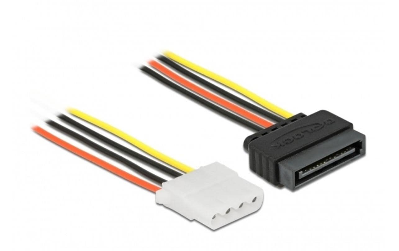 SATA/Molex Adapterkabel, 30cm Adapter für SATA zu Molex 4Pin